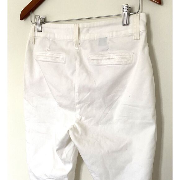 NYDJ White Lift Tuck Crop Chino Pants Cotton Blend Straight Crop Sz 6 - Picture 11 of 11